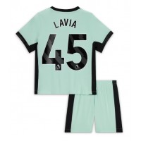 Camiseta Chelsea Romeo Lavia #45 Tercera Equipación Replica 2023-24 para niños mangas cortas (+ Pantalones cortos)